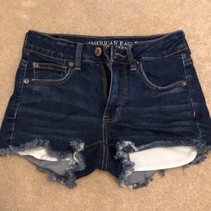 American Eagle High Rise Shortie Shorts